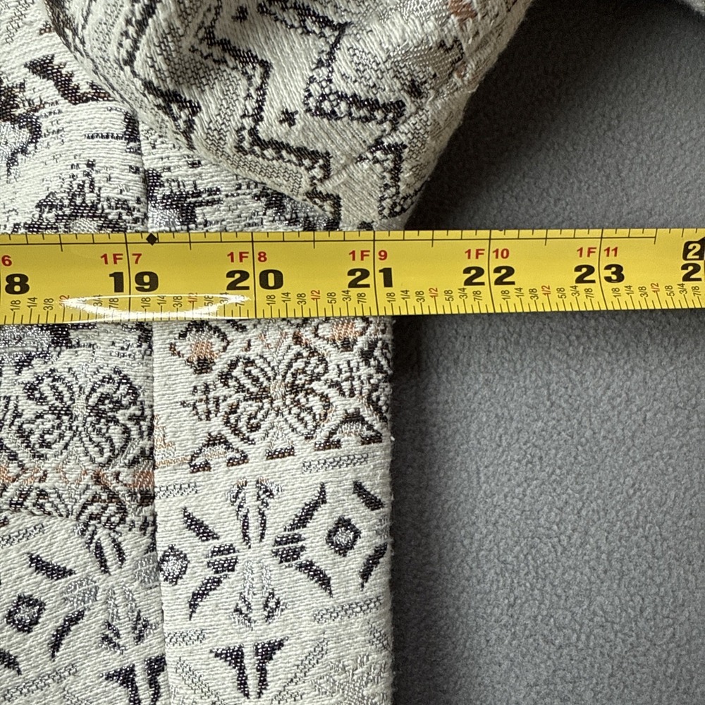 Tahari Arthur Levine Jacket Womens 12 Cream Multicolor‎ Textured Lined Cropped - Picture 10 of 16